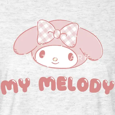 Produktbild von Spreadshirt My Melody Portrait Boxy Shirt Damen, XXL, Weiß meliert