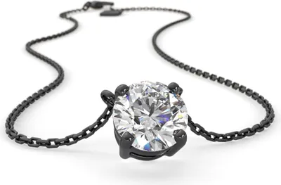 Immagine prodotto di SERASAR Collana Premium Donna [Zirconia] | Acciaio chirurgico 316L | Impermeabile | Lunghezza regolabile | Colore: Nero | Scatola per gioielli inclusa