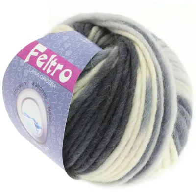 Produktbild von Lana Grossa - Feltro Print  0331 natur hellgrau anthrazit