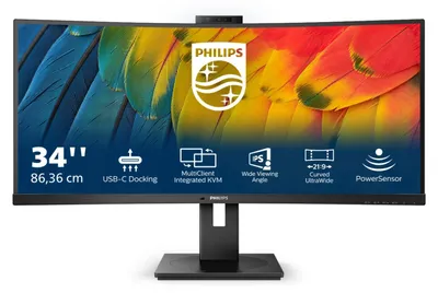 Immagine prodotto di Philips 34B1U5600CH 86,4cm (34")UWQHD VA Curved Monitor 21:9 HDMI/DP/USB-C 120Hz