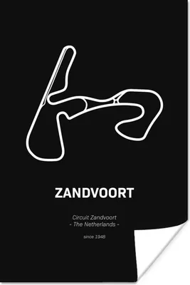 Produktbild von MuchoWow® Poster Formel 1 - Zandvoort - Rennstrecke 80x120 cm - Papierdruck