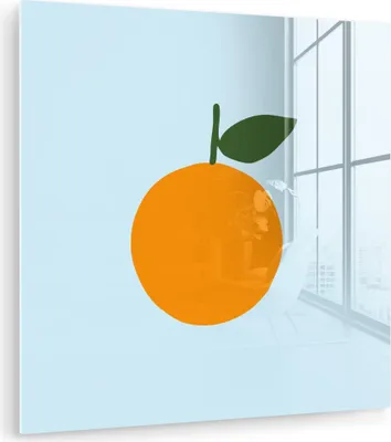 Produktbild von MuchoWow Glasbilder - Bilder auf Wandbild - Foto auf Glas Obst - Orange 50x50 cm Wanddekoration aus Glas - Acrylglasbild - Acrylbilder - Wandbild auf Glas