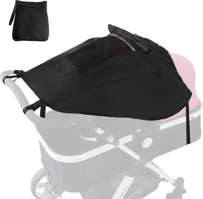 Productafbeelding van Zonnescherm voor kinderwagen, UPF 50+, 92 x 70 cm, gaasvenster, zwart
