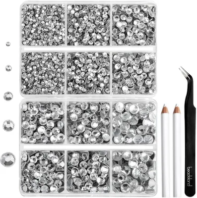Productafbeelding van Hotfix Steentjes - Kristal - Gemengd 5 maten - SS6 - SS30