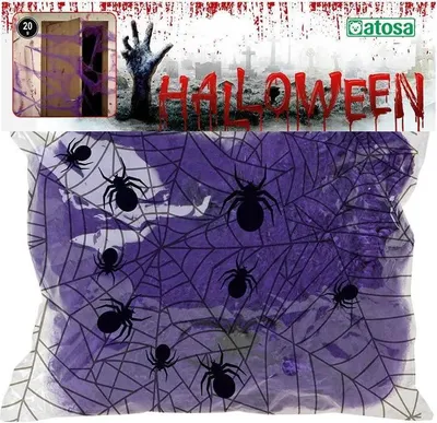 Obrázek produktu pro Halloweenská pavučinová strašidelná dekorace 20g fialová - jedna velikost