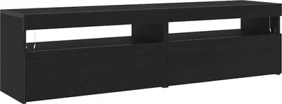 Produktbild von TV-Schränk mit LED 2 pcs Schwarz Eichen-Optik 75 x 35 x 40 cm