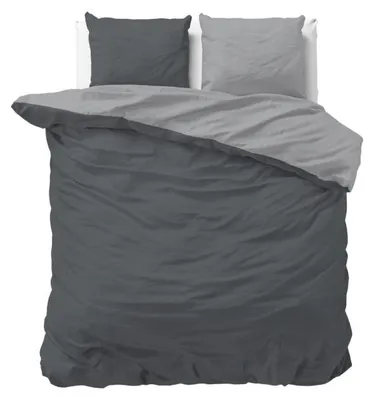Obrázok produktu pre Sleeptime, obojstranná prikrývka, farba: sivá/antracitová, rozmer: 200 x 200/220 cm