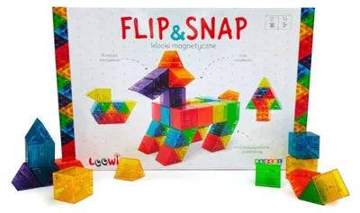 Productafbeelding van Magnetische speelset Flip and Snap Loowi, 36 elementen, vanaf 4 jaar