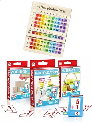 Mathe-Flashkarten & Einmaleins für Kinder (3x36)