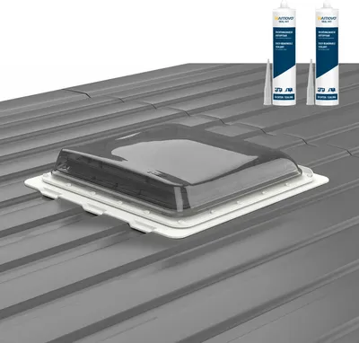 Produktbild von Dachfenster Fiamma Vent 40x40cm Klar inkl. Adapterrahmen, Dichtmittel passend für Ducato