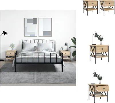 Obrázek produktu pro vidaXL Noční stolky 2 ks dub Sonoma 40x42x45 cm materiál na bázi dřeva - Noční stolky
