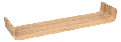 Produktbild von Wandregal/Bucherregal Fixy - braun - Lamellen Holzoptik - 80 x 20 x 10 cm