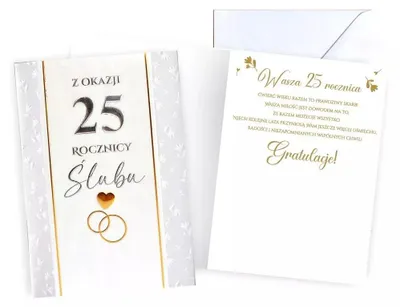 Obrázek produktu pro Karta k výročí svatby 25