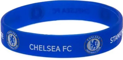 Produktbild von Chelsea FC offizielles Fußball Silikon Armband BS773 (Einheitsgröße) (Blau/Weiß)