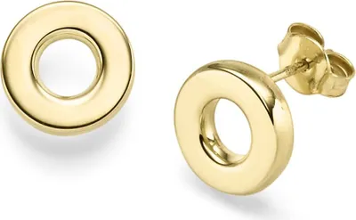 Produktbild von Paar Ohrstecker Kreise Ø11mm aus 585 Gold Gelbgold glänzend schlicht