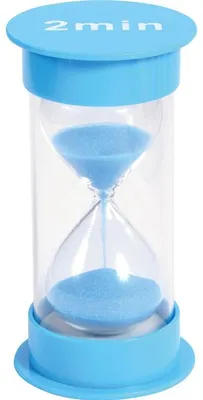 Immagine prodotto di EDUPLAY 120440 Clessidra 2 min, Ø 6,5 x 12 cm di altezza, blu chiaro