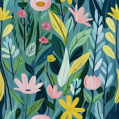 Image de OUTDOOR DECOSTOFFS OXFORD - Motif printemps I DX7168