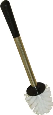 Produktbild von Sanwood Coppa schwarz  603576  WC Weiß Bürstenkopf mit Edelstahl Griff WC Bürste rostfreie Klobürste - Ersatztoilettenbürste - Ersatzklobürste