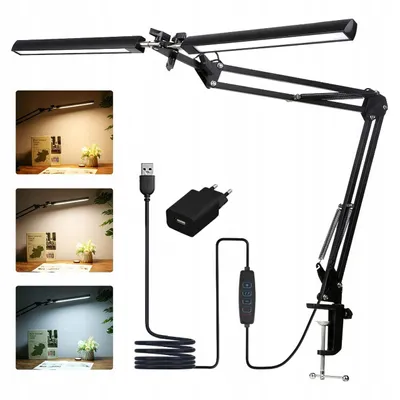Produktbild von MasterLED LED Architektenlampe 14W Schwarz, CCT Dimmbar, Tischklemme, 3 Lichtfarben