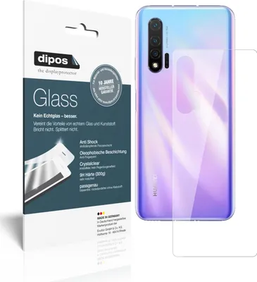 Produktbild von 2x Schutzfolie für Huawei nova 6 Rückseite - Anti-Shock 9H Folie dipos Glass Kunststoffglas