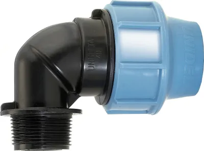Produktbild von Unidelta PP Winkel 90° mit Außengewinde 16mm x 3/4"