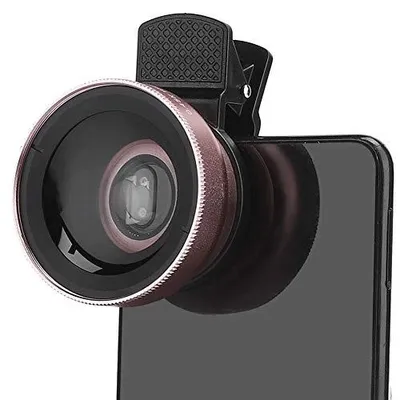 Zdjęcie produktu dla Obiektyw do telefonu szerokokątny 0 45X makro 12 5X zestaw 2W1