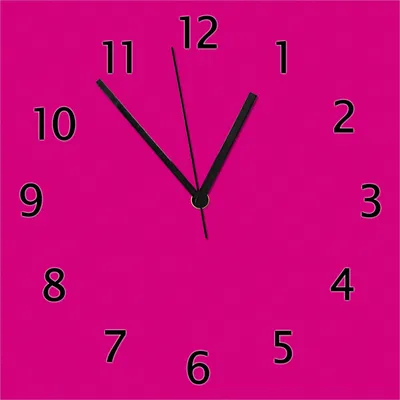 Produktbild von Wallario Design Wanduhr Pink aus Echtglas, Größe 30 x 30 cm