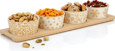Obrázok produktu pre Vianočný tanier Misiek na občerstvenie Predjedlá Tapas Omáčky Dipy Stôl