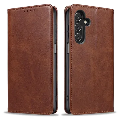 Produktbild von Handyhülle für Samsung Galaxy A05s Kunstleder Flip Cover Hülle Handytasche Case Kartenfach Farbe: Dunkelbraun