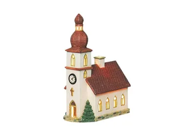Produktbild von Wurm - Lichthaus Windlicht-Kirche aus Porzellan, B14 x T8 x H21 cm