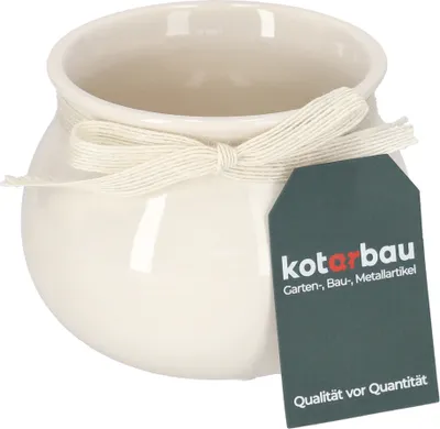 Produktbild von KOTARBAU® Keramischer Deko-Blumentopf Blumenkübel ⌀ 140 mm mit Schleife