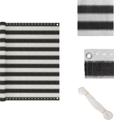 Produktbild von vidaXL Balkon-Sichtschutz HDPE 120x500 cm Anthrazit und Weiß -  Sonnenschirme & Sonnenschutze