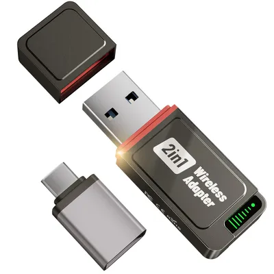 Image de Salcar Adaptateur CarPlay sans fil, adaptateur CarPlay Plug and Play pour iPhone et Android