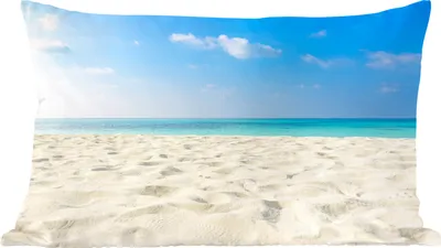 Produktbild von MuchoWow® Zierkissen Sofakissen Wohnzimmer Dekokissen 50x30 cm Tropisch - Strand - Meer - Wohnzimmerdekoration - Polster mit Photo