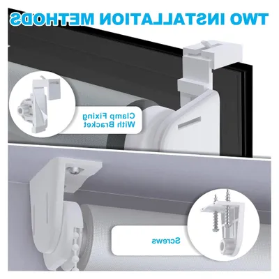 Produktbild von Verdunklungsrollo Klemmfix ohne Bohren für Fenster und Türen 80 x 210 cm Hellgrau