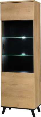 Produktbild von Furniture24 Vitrine John Schrank Wohnzimmerschrank 1 Türiger Vitrinenschrank