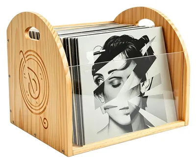 Produktbild von Ablage für Schallplatten, CD-Regal für maximal 60 Schallplatten