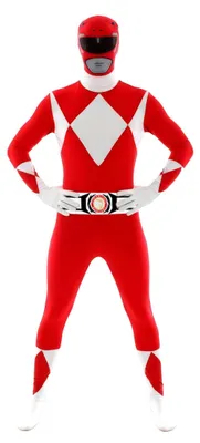 Produktbild von Morphsuits Offizielles Rotes Power Ranger Kostüm für Erwachsene - XL (176cm-185cm)