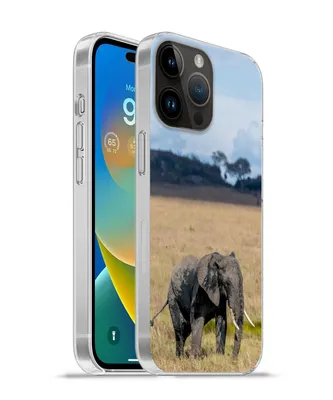 Produktbild von MuchoWow® Handyhülle Schutzhülle Hülle für Apple iPhone 14 Pro Max Elefant - Gras - Tiere - Natur Silikon Softcase Handy Hülle - Hardcover