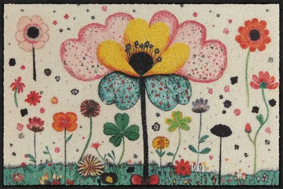 Produktbild von Salonloewe FANTASY FLOWER Fußmatte Wohnmatte 50 x 75 cm