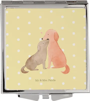Produktbild von Mr. & Mrs. Panda Mini Spiegel Nasenbär - Gelb Pastell - Geschenk, Kleiner, Schminkspiegel klein, Bär, Rüsselbär, Lustige Sprüche, Nasenbären, Handspiegel, Kosmetikspiegel