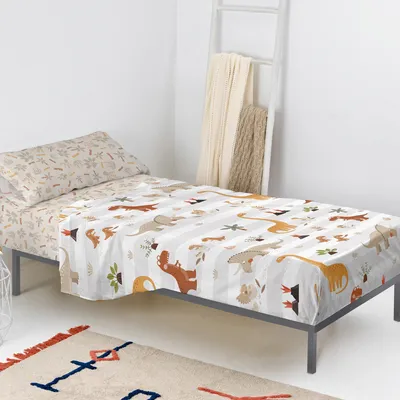 Produktbild von Dino family Oberlaken set 2 teiliges  180x270 cm (Komfortgrösse) 100% Baumwolle Hergestellt in Europa