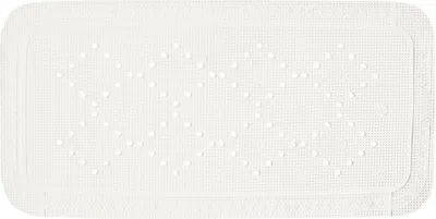 Obrázek produktu pro Sprchová rohož Spirella Koupelnová rohož Koupelnová rohož antibakteriální protiskluzová s přísavkami - Alaska White - cca 36 x 91 cm