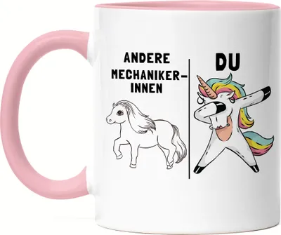 Produktbild von Andere Mechanikerinnen Du Tasse Rosa Pferd Einhorn Humor Lustig Unicorn Geschenk Apotheke