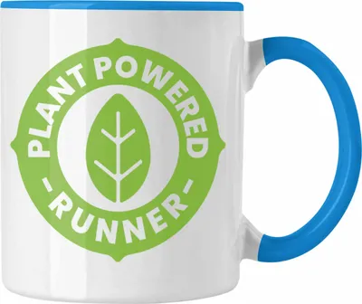 Produktbild von Trendation - Veganer Geschenk Lustige Tasse Vegetarier Geschenkidee Tasse Lustig für Geschenkset und Geschenkbox (Blau)