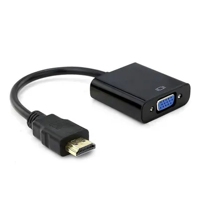 Produktbild von HDMI zu VGA Adapter Stecker Konverter 1080p Video Kabel für Laptop PC Schwarz