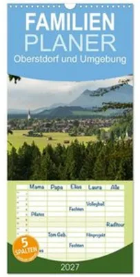 Image de Familienplaner 2027 - Oberstdorf und Umgebung mit 5 Spalten (Wandkalender, 21 x 45 cm) CALVENDO
