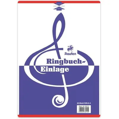 Produktbild von Staufen® 734033015 Ringbucheinlage PREMIUM Notenlineatur - A4, 90 g/qm, 20 Blatt