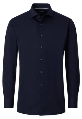 Produktbild von VENTI Herren Businesshemd Langarm Kent Comfort-Fit Jersey Marine 56