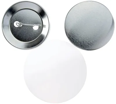 Buttonrohlinge 55 mm, 100 Stück, mit Sicherheitsnadel